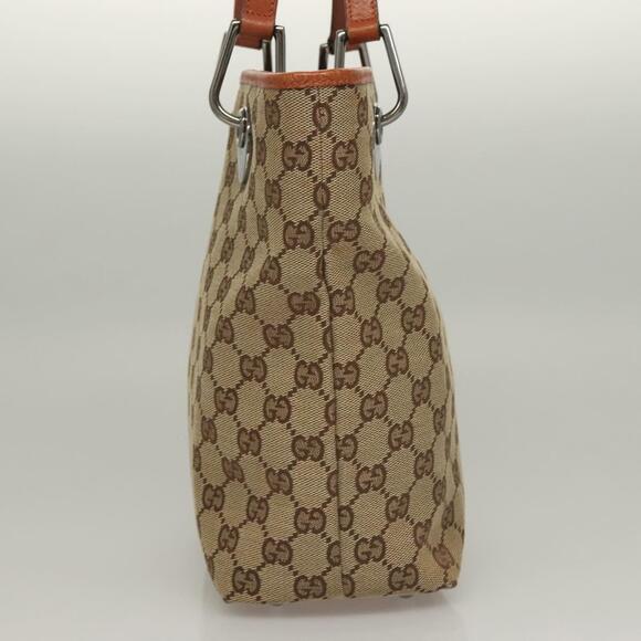 GUCCI GG Canvas Tote Bag Beige Silver - Picture 5 of 16